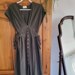Bella ella dress size s olive green